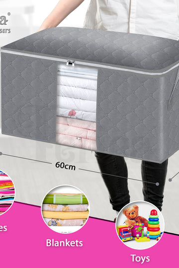 3 Pack Storage Organiser - JNST24GRY-PK3 Periea